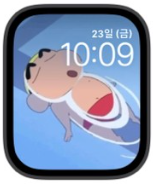 Apple Watch Face | Download Free | Crayon ShinChan Swimming Shin Nohara | Applewatch Face