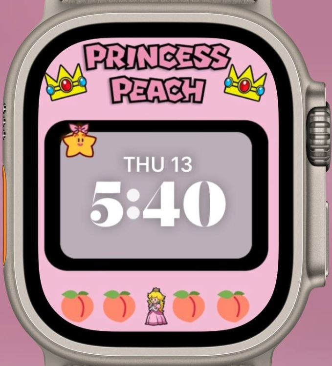 Apple Watch Face | Download Free | Super Mario Princess Peach | Applewatch Face